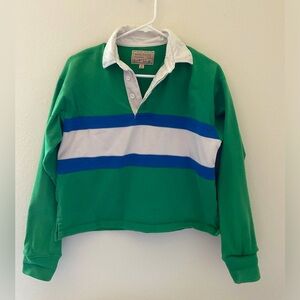 Abercrombie & Fitch Green and Blue Button Down Shirt